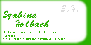 szabina holbach business card